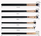 Brochas para ojos, GLURIZ 12 Piezas Brochas Ojos, Base Maquillaje Professional, Set de Brochas, Pinceles de Maquillaje, Color Negro