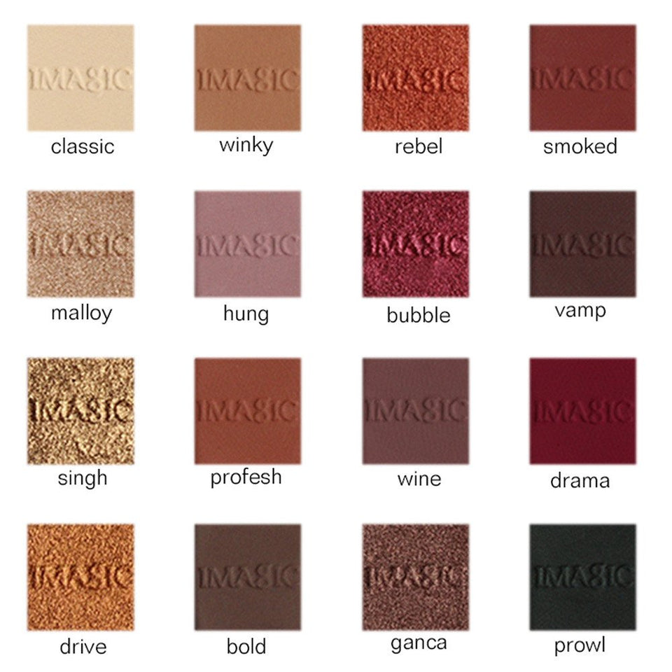 Hennta Nuevo 16 Color Shimmer Glitter Paleta de Sombra de Ojos Mate Sombra de Ojos Maquillaje Cosmético Palletes Bandeja cosméticos Regalo Romántico