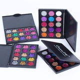 Hennta 15 colores profesional maquillaje Glitter paletas de sombra de ojos, Metalic brillo ojo ahumado sombra diamante paletas bandeja cosméticos regalo romántico (B)