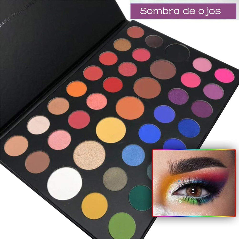 AveDistante 39 Colores Kit Sombras de Ojos, Paleta de Sombra de Ojos Paleta Básica para Principiantes Maquillaje Eyeshadow