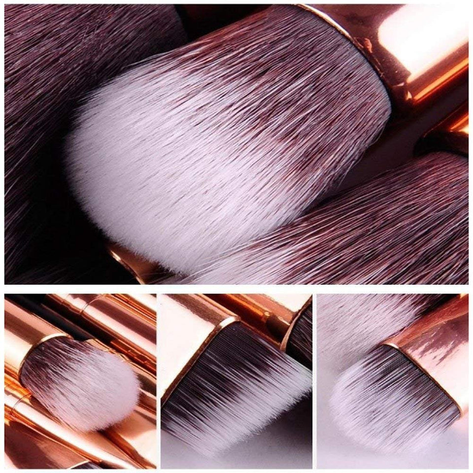 Brochas para ojos, GLURIZ 12 Piezas Brochas Ojos, Base Maquillaje Professional, Set de Brochas, Pinceles de Maquillaje, Color Negro