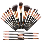MAANGE Pinceles de Maquillaje 22 Piezas Profesional Kabuki Brochas de Maquillaje Sintetica Premium Suaves y Firmes Cosméticos Cepillos Kit ( Negro)