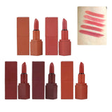 DEWIN Set de lápices labiales - Set de lápices labiales Mate de 5 Colores Maquillaje de Labios Lápiz Labial Natural de Larga duración Brillo Labial Cosmético