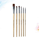 Beaupretty conjunto de pinceles para ojos de maquillaje, cerdas de nylon suave pincel de maquillaje pinceles cosméticos de mezcla profesional pinceles de pintura al óleo, 6 piezas