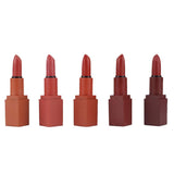 DEWIN Set de lápices labiales - Set de lápices labiales Mate de 5 Colores Maquillaje de Labios Lápiz Labial Natural de Larga duración Brillo Labial Cosmético