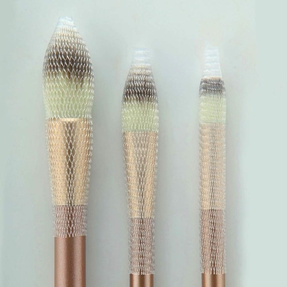 Artibetter 150 Piezas de Maquillaje Cepillo Cubre Malla Protector de Cepillo Protector cosmético Protectores cosmético Cepillo Cubre