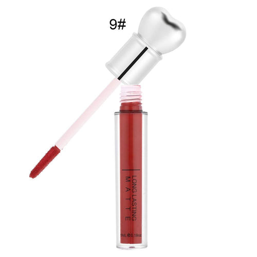 yuyte Mate Brillo de Labios, Duradero y no pegajoso Líquido Lápiz Labial Cosmético(09#)