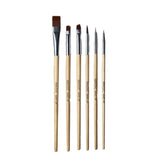 Beaupretty conjunto de pinceles para ojos de maquillaje, cerdas de nylon suave pincel de maquillaje pinceles cosméticos de mezcla profesional pinceles de pintura al óleo, 6 piezas