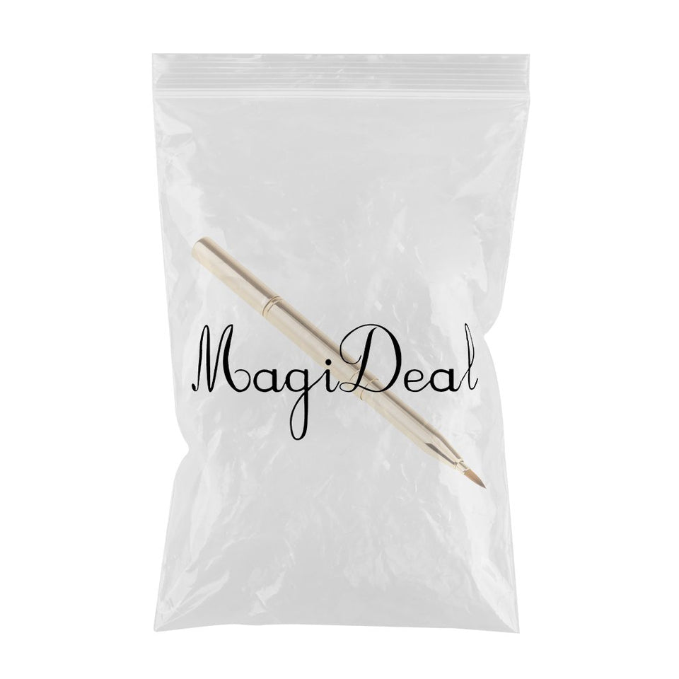 MagiDeal Cepillo de Labio Retráctil de Doble Cabeza Cosméticos Sombra de Maquillaje Color Oro