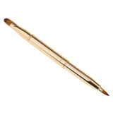 MagiDeal Cepillo de Labio Retráctil de Doble Cabeza Cosméticos Sombra de Maquillaje Color Oro