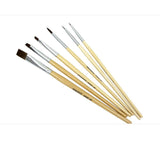 Beaupretty conjunto de pinceles para ojos de maquillaje, cerdas de nylon suave pincel de maquillaje pinceles cosméticos de mezcla profesional pinceles de pintura al óleo, 6 piezas