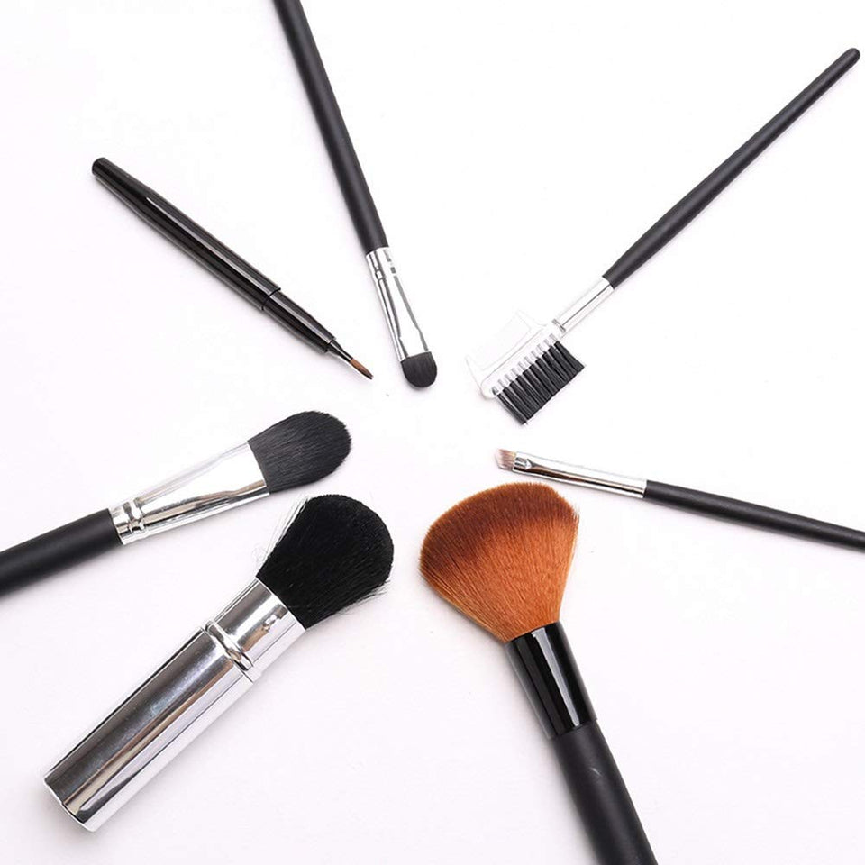 Brocha de Maquillaje Profesional 7 Piezas De Viaje De Moda De Maquillaje Cosmético Pinceles Kit De Maquillaje Mini Set, Regalos Para Navidad, Cumpleaños Herramienta de Maquillaje