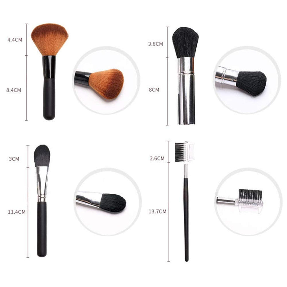 Brocha de Maquillaje Profesional 7 Piezas De Viaje De Moda De Maquillaje Cosmético Pinceles Kit De Maquillaje Mini Set, Regalos Para Navidad, Cumpleaños Herramienta de Maquillaje