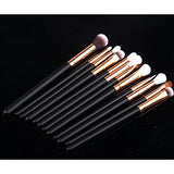 Base Maquillaje Professional Set de Brochas - RFAIKA 12 Piezas Pinceles de Maquillaje Suaves Belleza Maquillaje, Sombras de Ojos set de Brochas Cosmético Fundación Ojo Cara Sonrojo Cepillos Polvos Maquillaje (Negro)