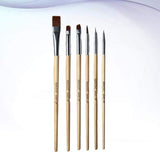 Beaupretty conjunto de pinceles para ojos de maquillaje, cerdas de nylon suave pincel de maquillaje pinceles cosméticos de mezcla profesional pinceles de pintura al óleo, 6 piezas