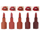 DEWIN Set de lápices labiales - Set de lápices labiales Mate de 5 Colores Maquillaje de Labios Lápiz Labial Natural de Larga duración Brillo Labial Cosmético