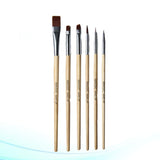 Beaupretty conjunto de pinceles para ojos de maquillaje, cerdas de nylon suave pincel de maquillaje pinceles cosméticos de mezcla profesional pinceles de pintura al óleo, 6 piezas