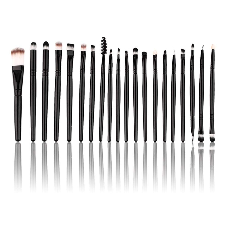 FairytaleMM Nuevo 20 unids Profesional Maquillaje Belleza Cosmética Blush Black Brushes Kits Foundation, Powder Make up Brush Envío Gratis