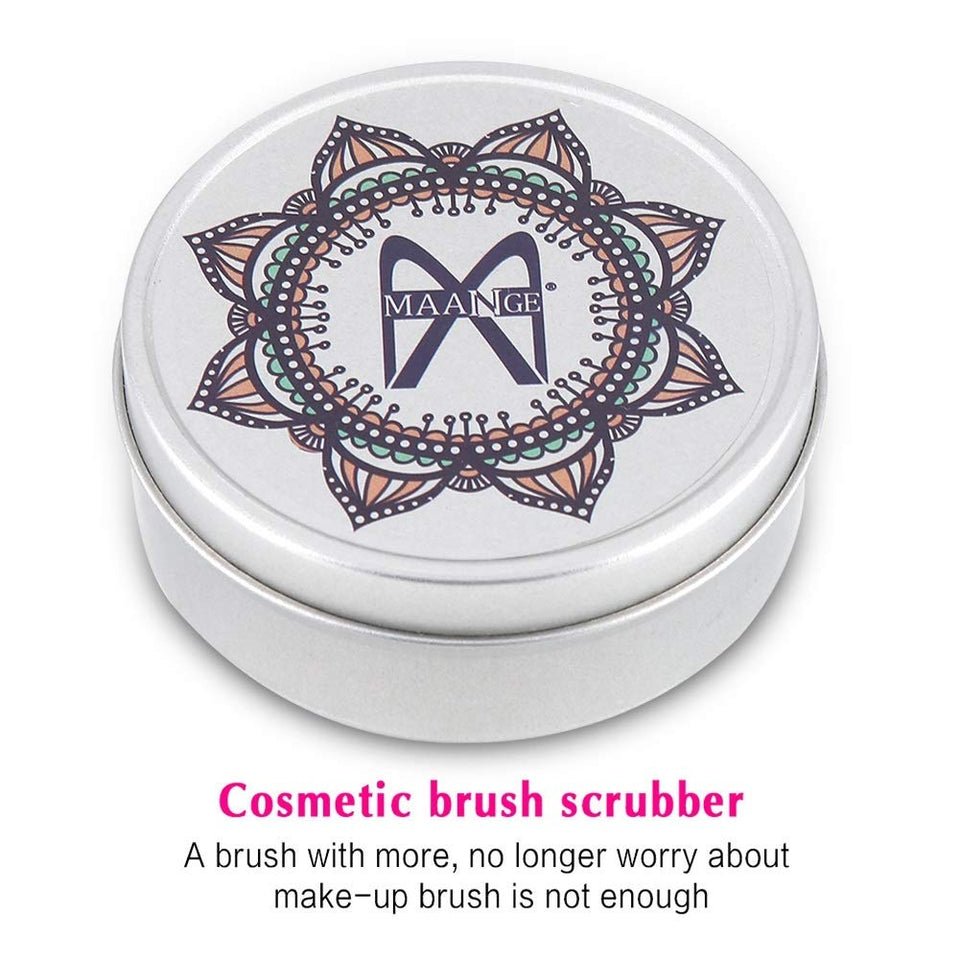 Dewin Pincel Limpiador de Maquillaje - Herramienta de Limpieza de Pinceles de Maquillaje, Limpiador de esponjas cosmético para Quitar el Color del Polvo, Limpiador de esponjas, Caja Limpia