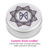 Dewin Pincel Limpiador de Maquillaje - Herramienta de Limpieza de Pinceles de Maquillaje, Limpiador de esponjas cosmético para Quitar el Color del Polvo, Limpiador de esponjas, Caja Limpia