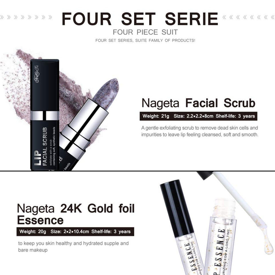 yuyte 12 Colores Brillo de Labios + delineador de Labios + Scrub Cream + Essence Liquid lip Kit cosmético(11)