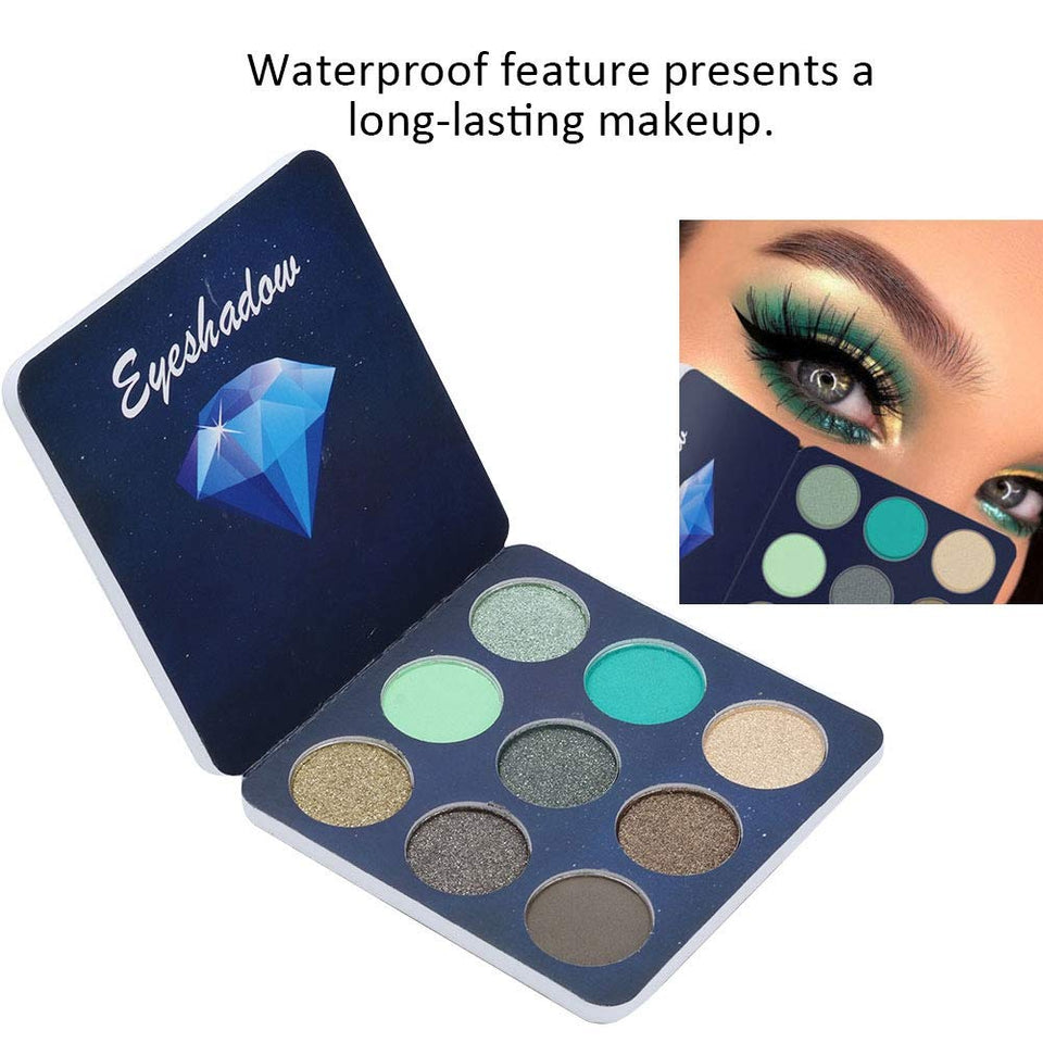 Rotekt 9 Colores Paleta de Sombra de Ojos, Polvo cosmético Impermeable y Mate y con Brillo para Ojos