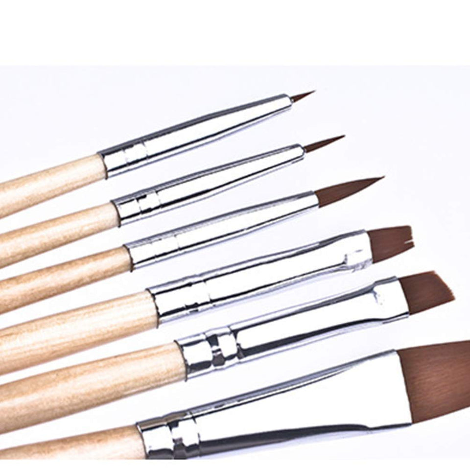 Beaupretty conjunto de pinceles para ojos de maquillaje, cerdas de nylon suave pincel de maquillaje pinceles cosméticos de mezcla profesional pinceles de pintura al óleo, 6 piezas