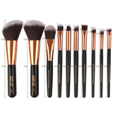 MAANGE Pinceles de Maquillaje 22 Piezas Profesional Kabuki Brochas de Maquillaje Sintetica Premium Suaves y Firmes Cosméticos Cepillos Kit ( Negro)