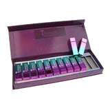 Fityle 12 Piezas Mate Lip Gloss Lápiz Labial Líquido Kit Cosmético De Larga Duración A Prueba De Agua