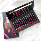 Becoler 12PCS Matte Velvet Lipsticks Impermeable Pluma Hidratante Larga duración Brillo de Labios Maquillaje de Pluma