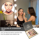 Sombra de ojos, Pearl + Sombra de ojos mate, Polvo fino, Resistente al agua duradera, Maquillaje Nude, Maquillaje ahumado para principiantes, Cosméticos, 30 colores