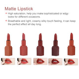 DEWIN Set de lápices labiales - Set de lápices labiales Mate de 5 Colores Maquillaje de Labios Lápiz Labial Natural de Larga duración Brillo Labial Cosmético