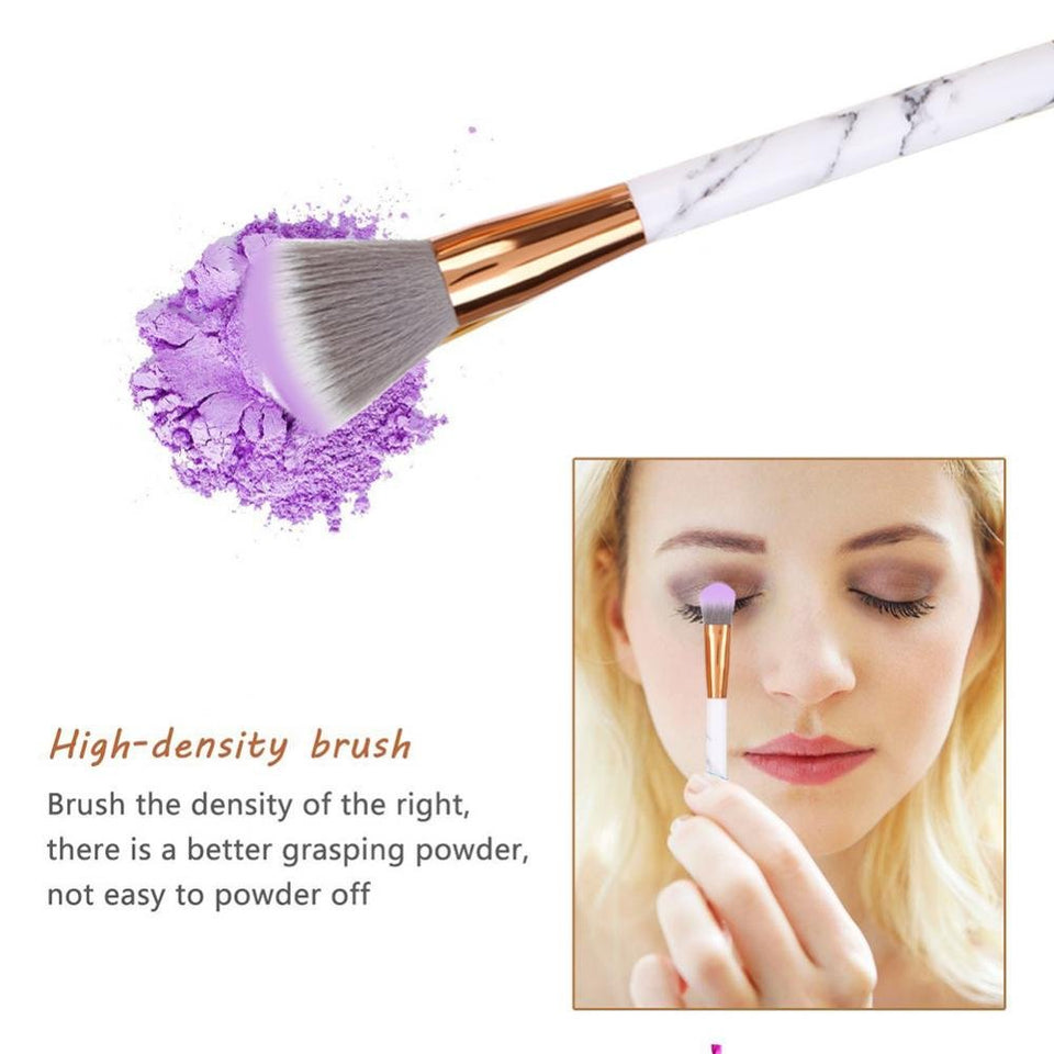 Pincel de maquillaje, 15 Unids/set Marbling Beauty Kit de Pinceles de Maquillaje Cepillo de Cejas Sombra de Ojos Cepillo Cosmético Profesional + Caja de Almacenamiento