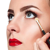 Brochas para ojos, GLURIZ 12 Piezas Brochas Ojos, Base Maquillaje Professional, Set de Brochas, Pinceles de Maquillaje, Color Negro