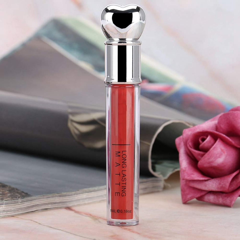 yuyte Mate Brillo de Labios, Duradero y no pegajoso Líquido Lápiz Labial Cosmético(09#)