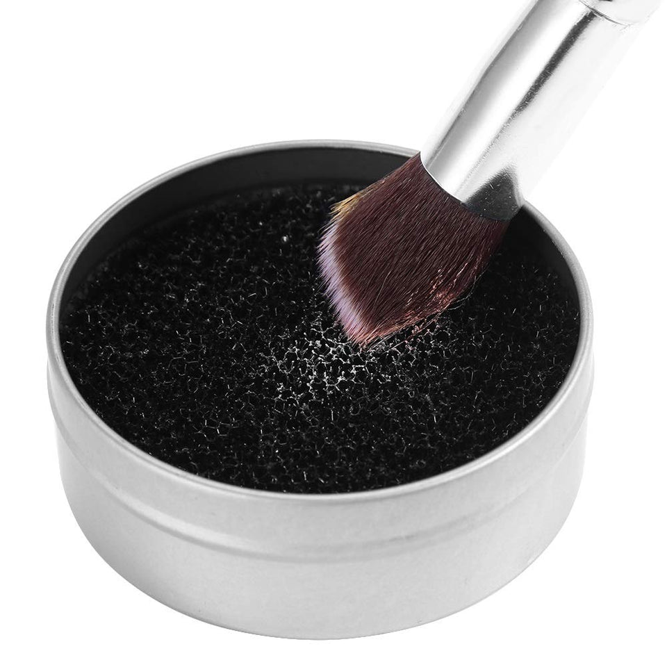 Dewin Pincel Limpiador de Maquillaje - Herramienta de Limpieza de Pinceles de Maquillaje, Limpiador de esponjas cosmético para Quitar el Color del Polvo, Limpiador de esponjas, Caja Limpia