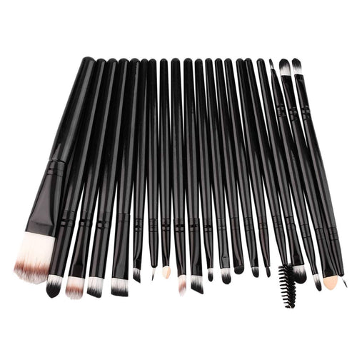 FairytaleMM Nuevo 20 unids Profesional Maquillaje Belleza Cosmética Blush Black Brushes Kits Foundation, Powder Make up Brush Envío Gratis