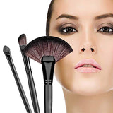 Base Maquillaje Professional Set de Brochas - RFAIKA 12 Piezas Pinceles de Maquillaje Suaves Belleza Maquillaje, Sombras de Ojos set de Brochas Cosmético Fundación Ojo Cara Sonrojo Cepillos Polvos Maquillaje (Negro)