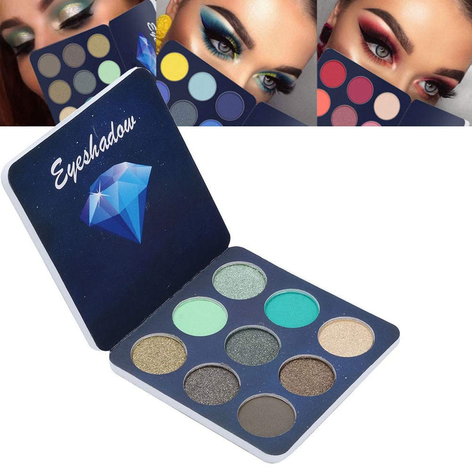 Rotekt 9 Colores Paleta de Sombra de Ojos, Polvo cosmético Impermeable y Mate y con Brillo para Ojos