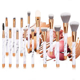 Pincel de maquillaje, 15 Unids/set Marbling Beauty Kit de Pinceles de Maquillaje Cepillo de Cejas Sombra de Ojos Cepillo Cosmético Profesional + Caja de Almacenamiento