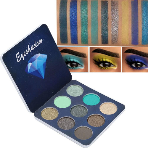 Rotekt 9 Colores Paleta de Sombra de Ojos, Polvo cosmético Impermeable y Mate y con Brillo para Ojos