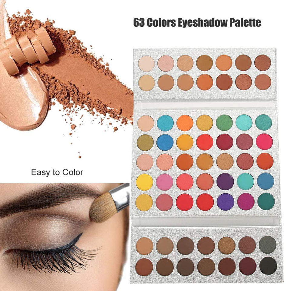 DeWin Paleta de Sombras de Ojos - Beauty Glazed 63 Colors Pearlescent Matte Eyeshadow, Cosméticos oculares, Paleta de Maquillaje