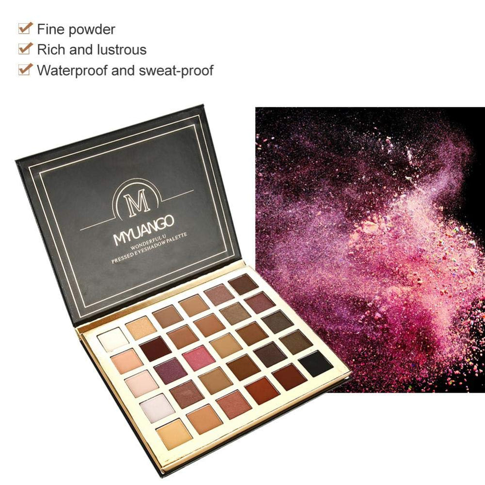 Sombra de ojos, Pearl + Sombra de ojos mate, Polvo fino, Resistente al agua duradera, Maquillaje Nude, Maquillaje ahumado para principiantes, Cosméticos, 30 colores