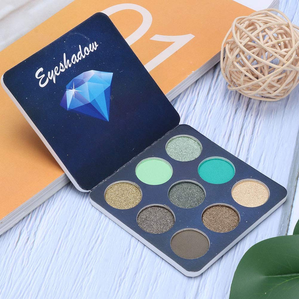 Rotekt 9 Colores Paleta de Sombra de Ojos, Polvo cosmético Impermeable y Mate y con Brillo para Ojos