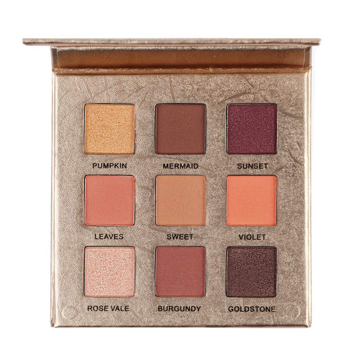 Hennta Nuevo 9 Color Shimmer Glitter Polvo de Sombra de Ojos Mate Sombra de Ojos Maquillaje cosmético Crepúsculo y Atardecer Paleta de Maquillaje Cosméticos