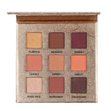 Hennta Nuevo 9 Color Shimmer Glitter Polvo de Sombra de Ojos Mate Sombra de Ojos Maquillaje cosmético Crepúsculo y Atardecer Paleta de Maquillaje Cosméticos