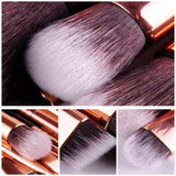 Base Maquillaje Professional Set de Brochas - RFAIKA 12 Piezas Pinceles de Maquillaje Suaves Belleza Maquillaje, Sombras de Ojos set de Brochas Cosmético Fundación Ojo Cara Sonrojo Cepillos Polvos Maquillaje (Negro)