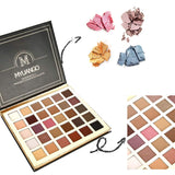 Sombra de ojos, Pearl + Sombra de ojos mate, Polvo fino, Resistente al agua duradera, Maquillaje Nude, Maquillaje ahumado para principiantes, Cosméticos, 30 colores