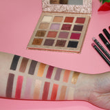 Hennta Nuevo 16 Color Shimmer Glitter Paleta de Sombra de Ojos Mate Sombra de Ojos Maquillaje Cosmético Palletes Bandeja cosméticos Regalo Romántico