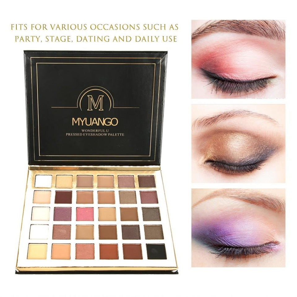 Sombra de ojos, Pearl + Sombra de ojos mate, Polvo fino, Resistente al agua duradera, Maquillaje Nude, Maquillaje ahumado para principiantes, Cosméticos, 30 colores